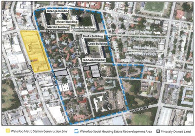 Map of Waterloo Social Housing Estate Redevelopment Area