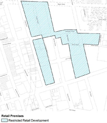 LEP Special Character Areas - Restricted Retail Premises Map