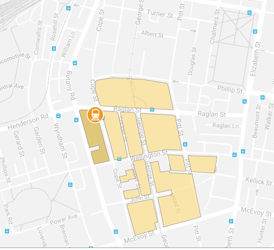 Map of Waterloo Estate and Metro Station showing private land