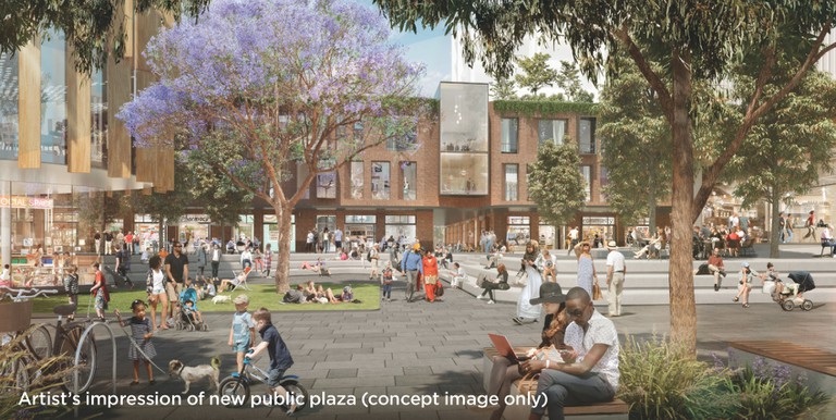 Concept image for Waterloo Metro Quarter public plaza from consultation flyer