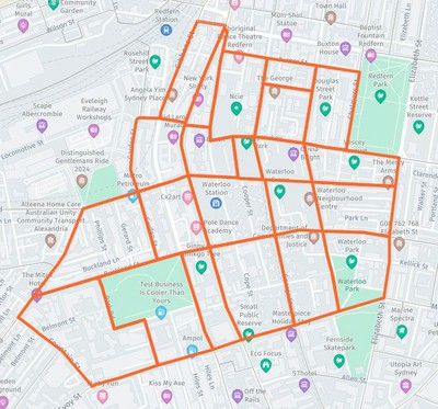 The 22 Statistical Areas used for the Waterloo Metro Over Station Development Social Impact Assessment.