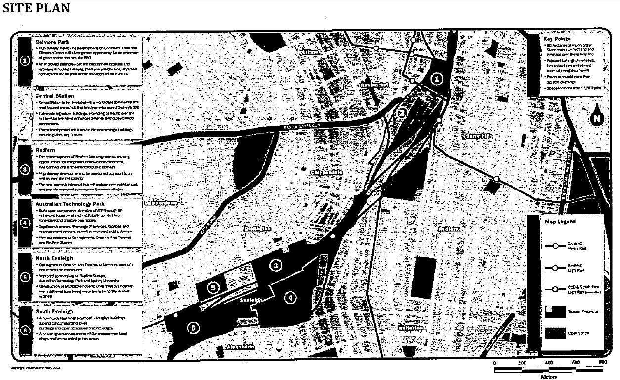 Central to Eveleigh Site Plan from UG 2014-15 Business plan