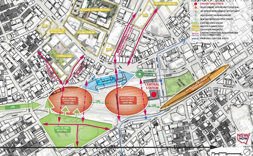 Central Map of Central to Eveleigh Proposal
