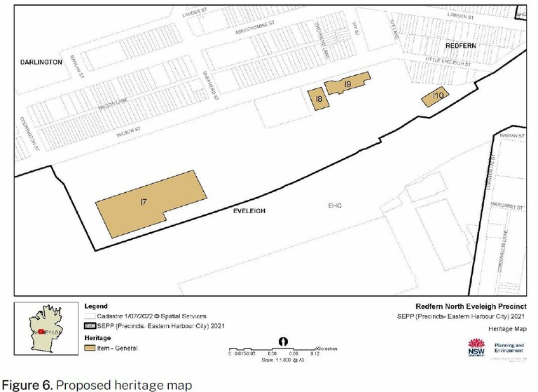 The Proposed Paint Shop Precinct Heritage Map
