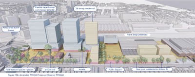 Fig 13b Amended TfNSW Proposal Paint Shop Precinct North Eveleigh - master plan layout