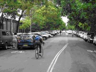 At Codrington – this is the inner-wests major bikeway!