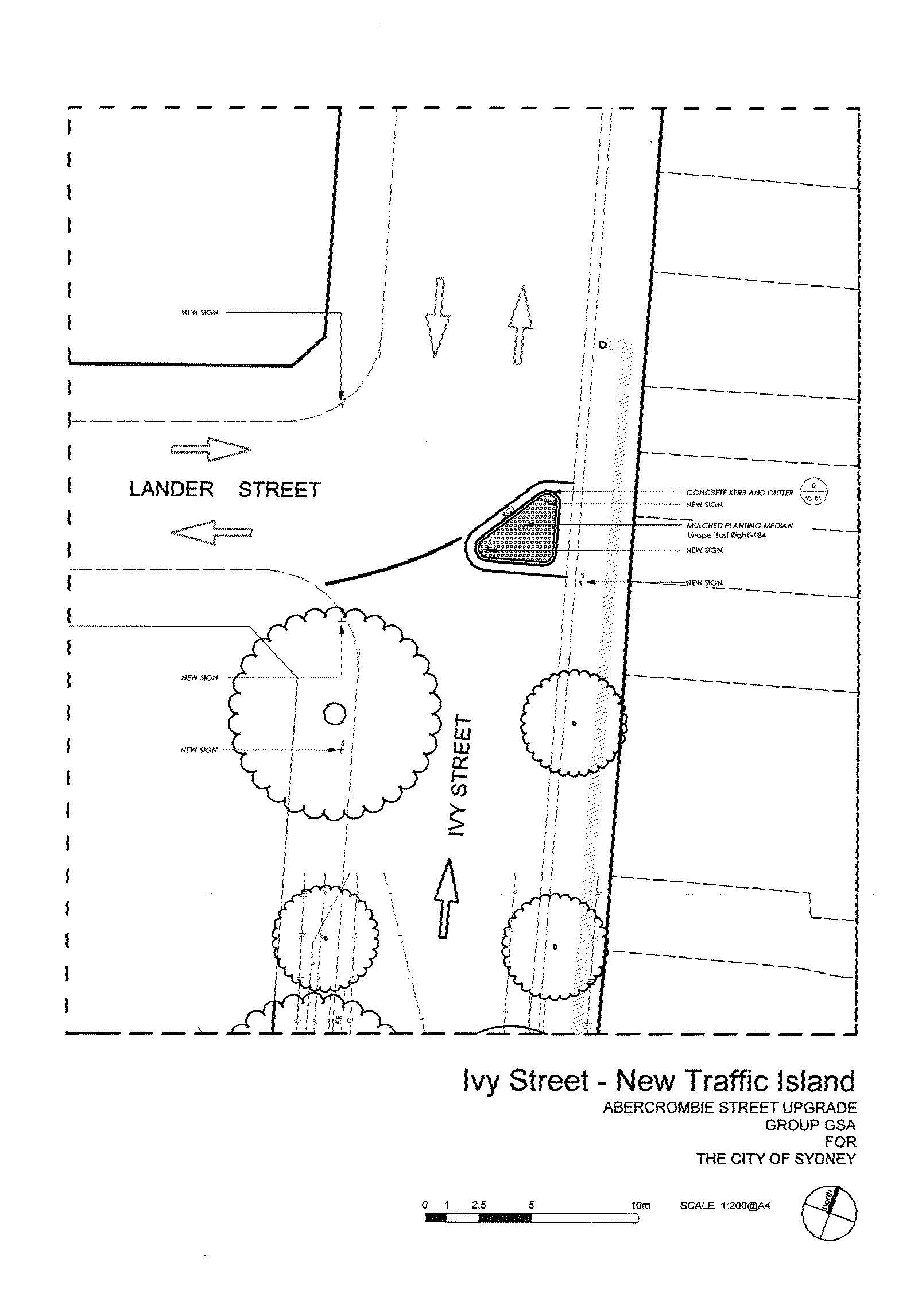 Ivy St Traffic Island