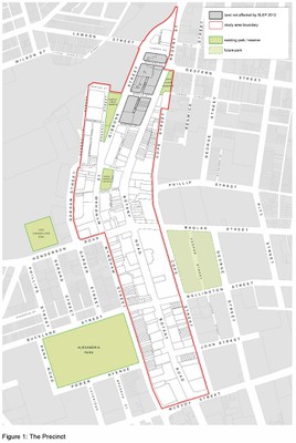Map of Proposed Botany Road Precinct